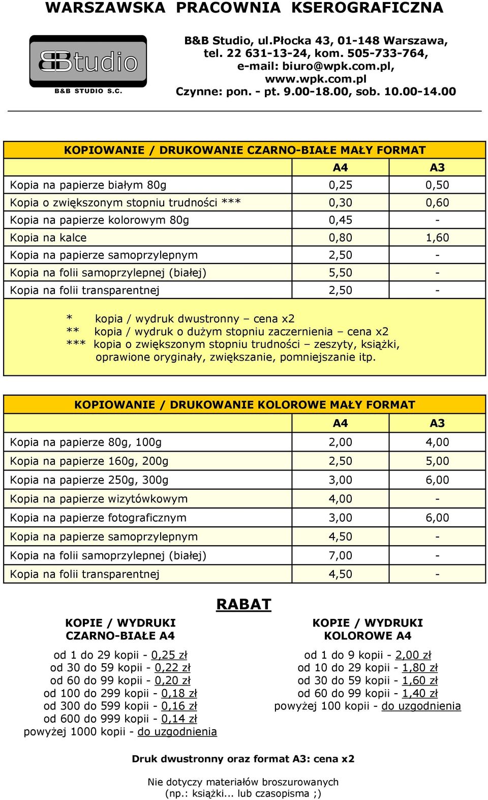 stopniu zaczernienia cena x2 *** kopia o zwiększonym stopniu trudności zeszyty, książki, oprawione oryginały, zwiększanie, pomniejszanie itp.