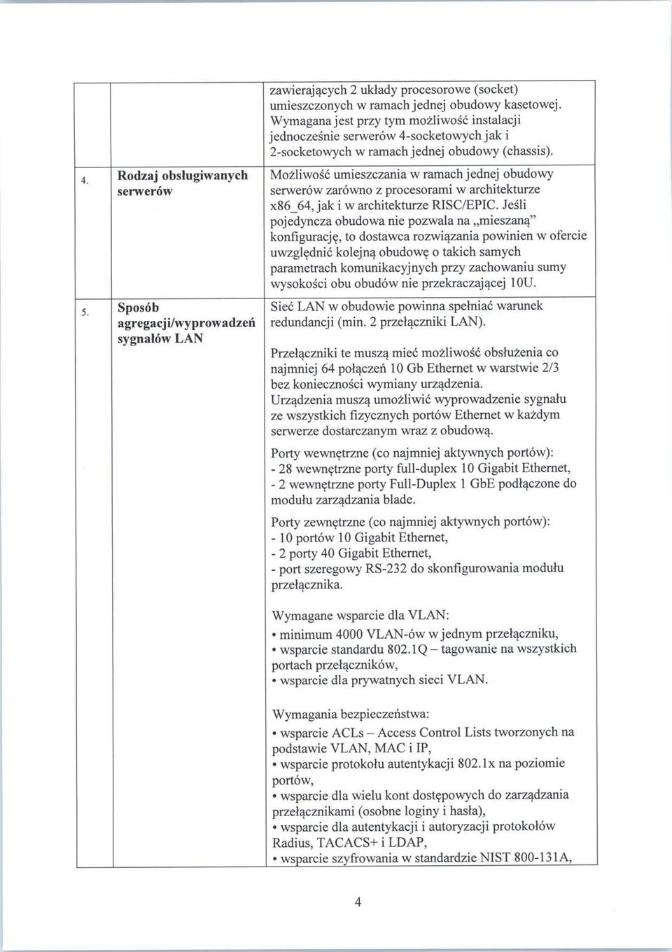 Rodzaj obslugiwanych serwerow Sposob agregacji/wyprowadzen sygnalow LAN Mozliwosc umieszczania w ramach jednej obudowy serwerow zarowno z procesorami w architekturze x86_64, jak i w architekturze