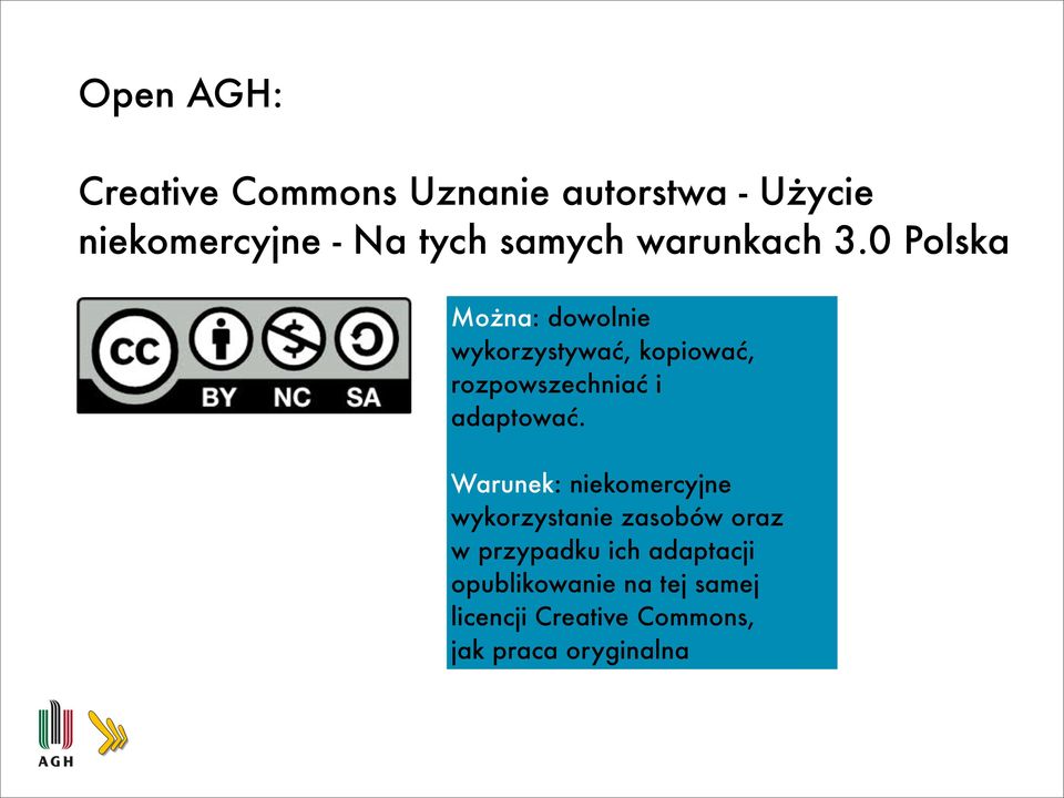 0 Polska Można: dowolnie wykorzystywać, kopiować, rozpowszechniać i adaptować.