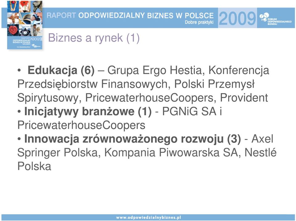 Inicjatywy branżowe (1) - PGNiG SA i PricewaterhouseCoopers Innowacja