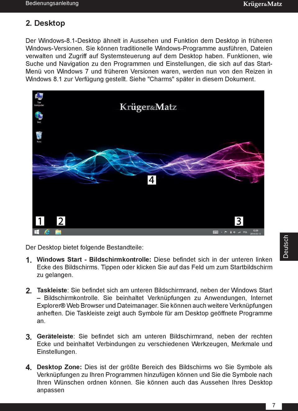 Funktionen, wie Suche und Navigation zu den Programmen und Einstellungen, die sich auf das Start- Menü von Windows 7 und früheren Versionen waren, werden nun von den Reizen in Windows 8.