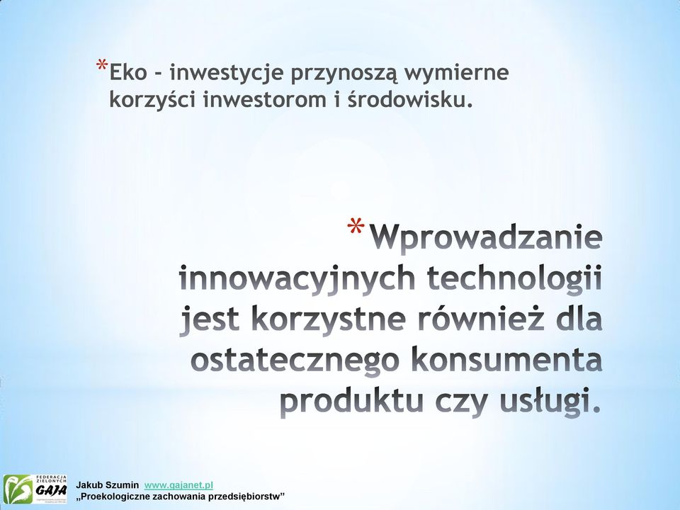 wymierne korzyści