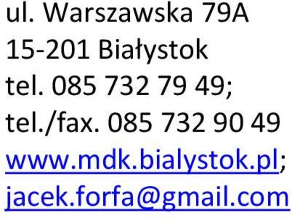 085 732 79 49; tel./fax.