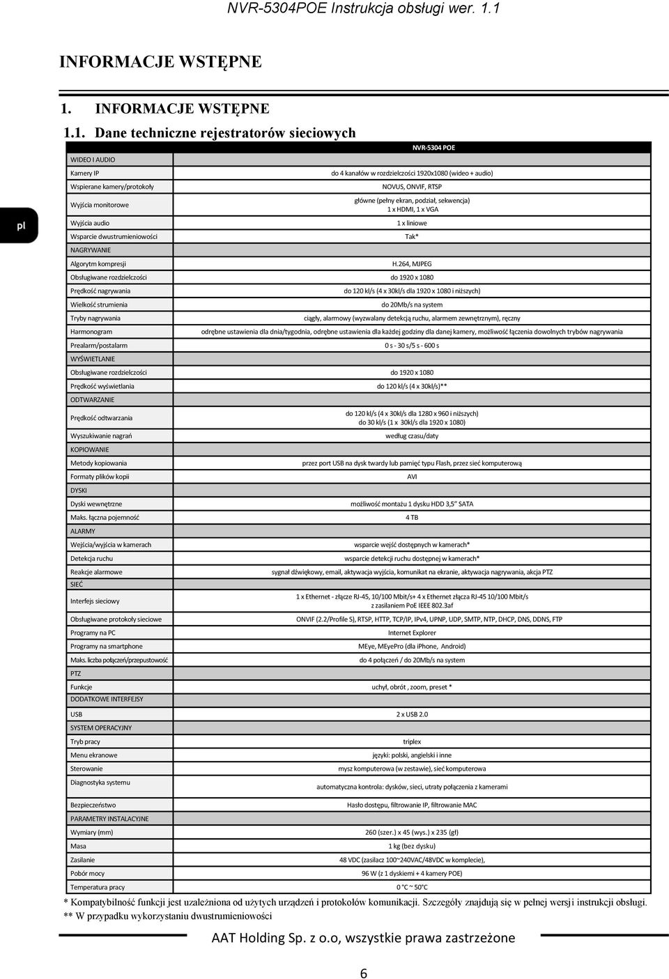 Kompatybilność funkcji jest uzależniona od użytych urządzeń i protokołów komunikacji. Szczegóły znajdują się w pełnej wersji instrukcji obsługi.