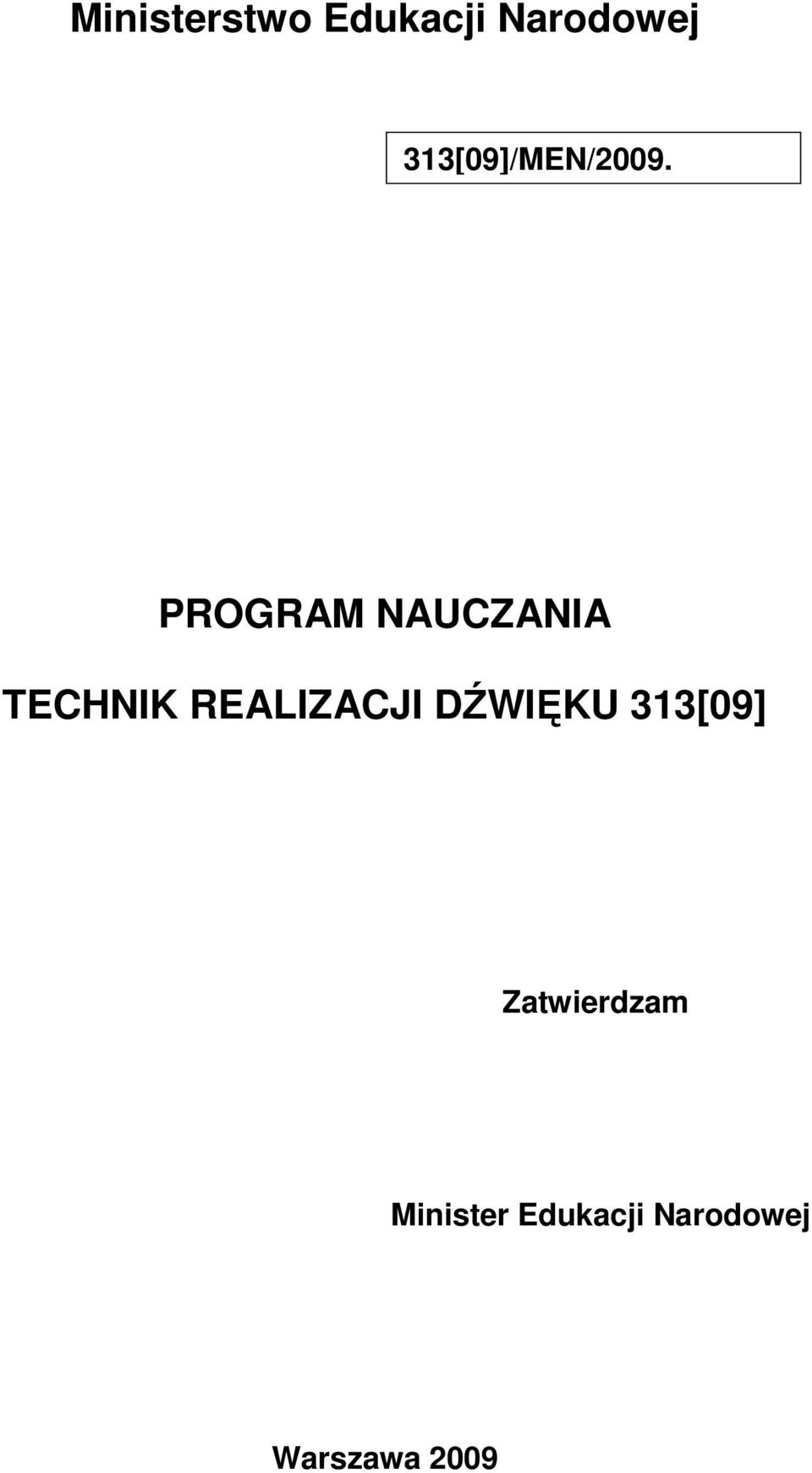 PROGRAM NAUCZANIA TECHNIK REALIZACJI