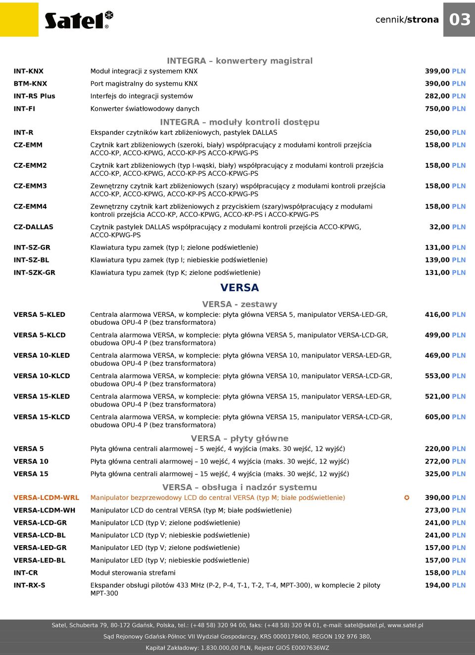 przejścia ACCO-KP, ACCO-KPWG, ACCO-KP-PS ACCO-KPWG-PS 399,00 PLN 390,00 PLN 282,00 PLN 750,00 PLN 250,00 PLN CZ-EMM2 CZ-EMM3 CZ-EMM4 CZ-DALLAS INT-SZ-GR INT-SZ-BL INT-SZK-GR VERSA 5-KLED VERSA 5-KLCD