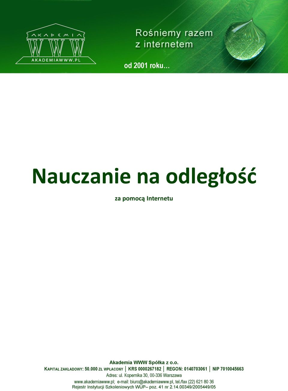 odległość za