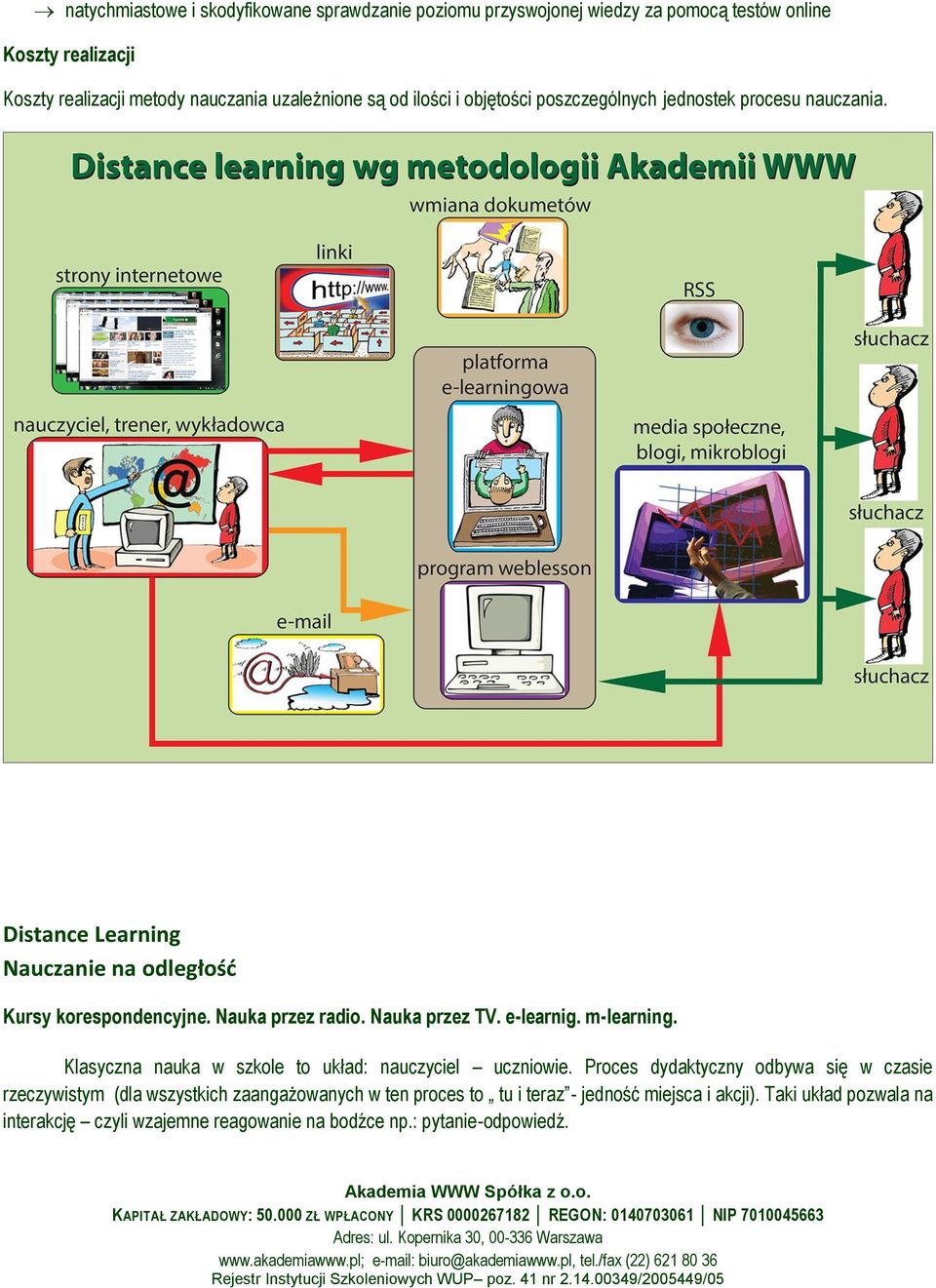 Nauka przez TV. e-learnig. m-learning. Klasyczna nauka w szkole to układ: nauczyciel uczniowie.