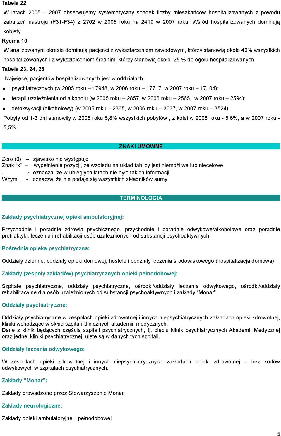 Rycina 10 W analizowanym okresie dominują pacjenci z wykształceniem zawodowym, którzy stanowią około 40% wszystkich hospitalizowanych i z wykształceniem średnim, którzy stanowią około 25 % do ogółu