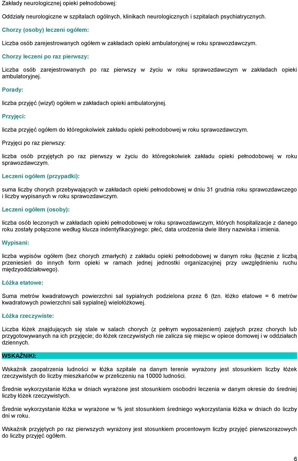 Chorzy leczeni po raz pierwszy: Liczba osób zarejestrowanych po raz pierwszy w życiu w roku sprawozdawczym w zakładach opieki ambulatoryjnej.