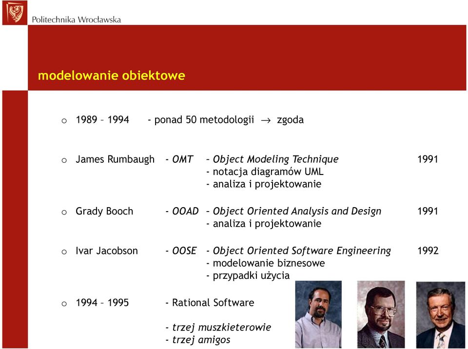 Analysis and Design 1991 - analiza i projektowanie o Ivar Jacobson - OOSE - Object Oriented Software