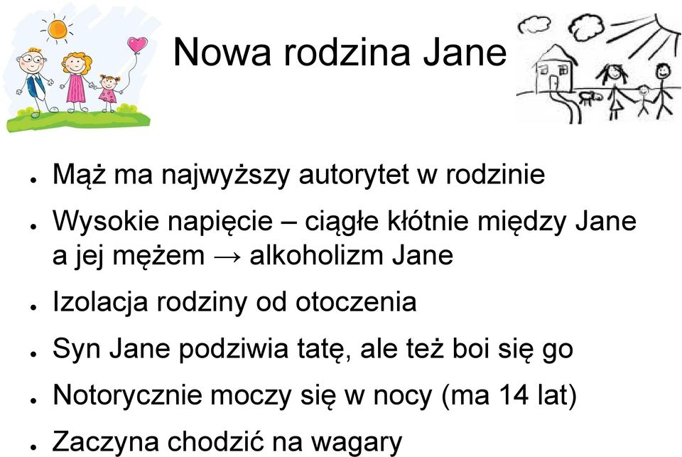 Izolacja rodziny od otoczenia Syn Jane podziwia tatę, ale też boi