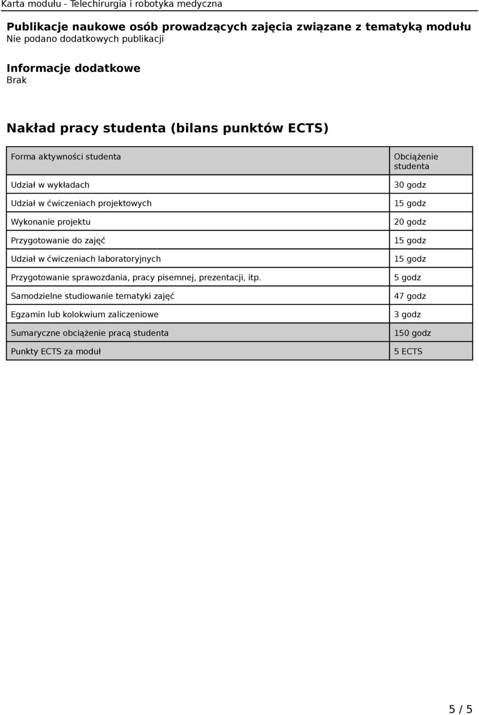 Udział w ćwiczeniach laboratoryjnych Przygotowanie sprawozdania, pracy pisemnej, prezentacji, itp.