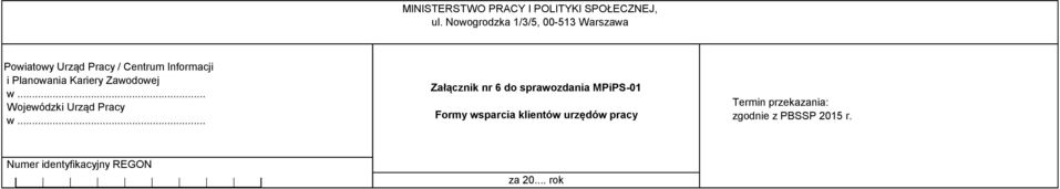 Planowania Kariery Zawodowej w... Wojewódzki Urząd Pracy w.