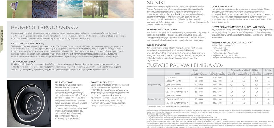 FILTR CZĄSTEK STAŁYCH (FAP) Technologia HDi, wymyślona i opracowana przez PSA Peugeot Citroen, jest od 2000 roku montowana z wydajnym systemem oczyszczania spalin Filtrem Cząstek Stałych (FAP).