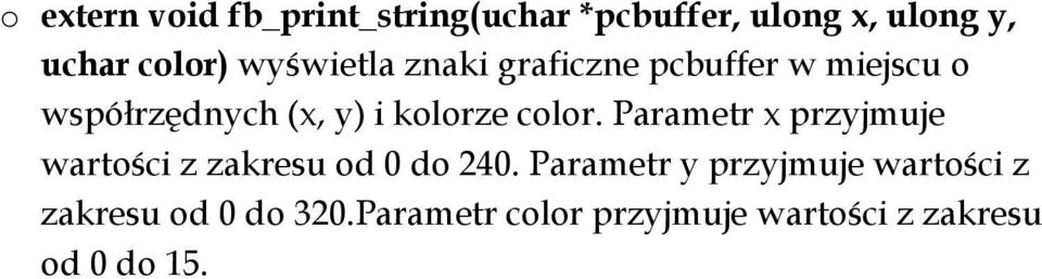 color. Parametr x przyjmuje wartości z zakresu od 0 do 240.