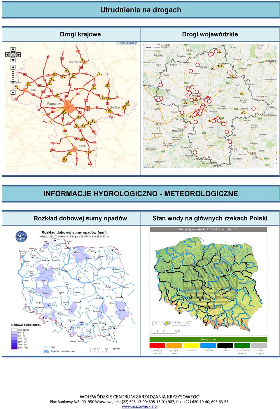 HYDROLOGICZNO - METEOROLOGICZNE Rozkład