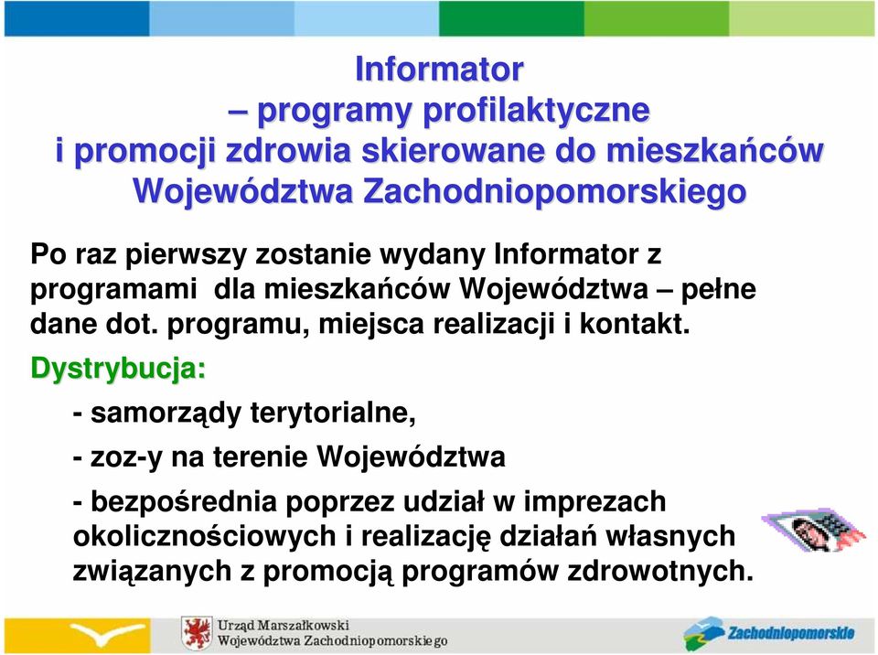 programu, miejsca realizacji i kontakt.