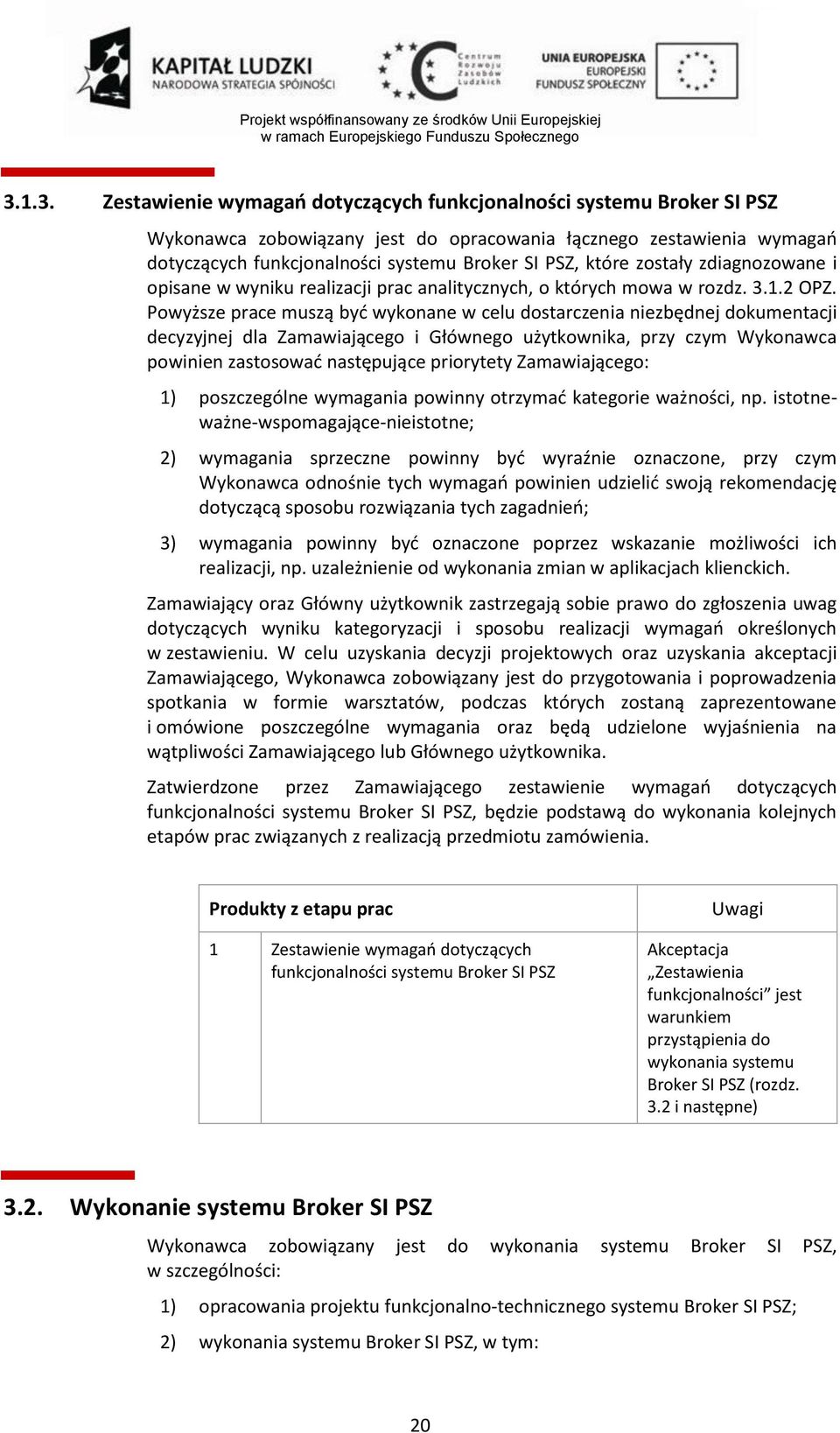 Powyższe prace muszą byd wykonane w celu dostarczenia niezbędnej dokumentacji decyzyjnej dla Zamawiającego i Głównego użytkownika, przy czym Wykonawca powinien zastosowad następujące priorytety