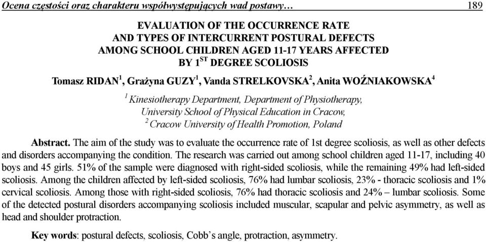 2 Cracow University of Health Promotion, Poland Abstract.