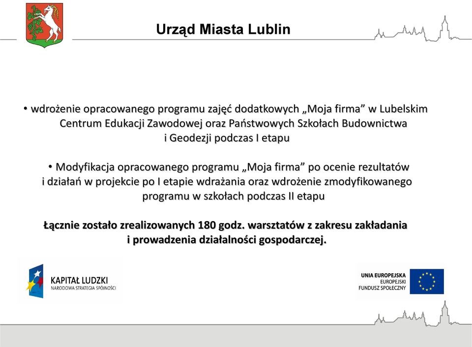 ocenie rezultatów i działań w projekcie po I etapie wdrażania oraz wdrożenie zmodyfikowanego programu w szkołach