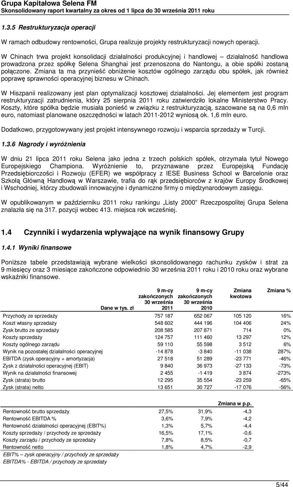 Zmiana ta ma przynieść obniżenie kosztów ogólnego zarządu obu spółek, jak również poprawę sprawności operacyjnej biznesu w Chinach.