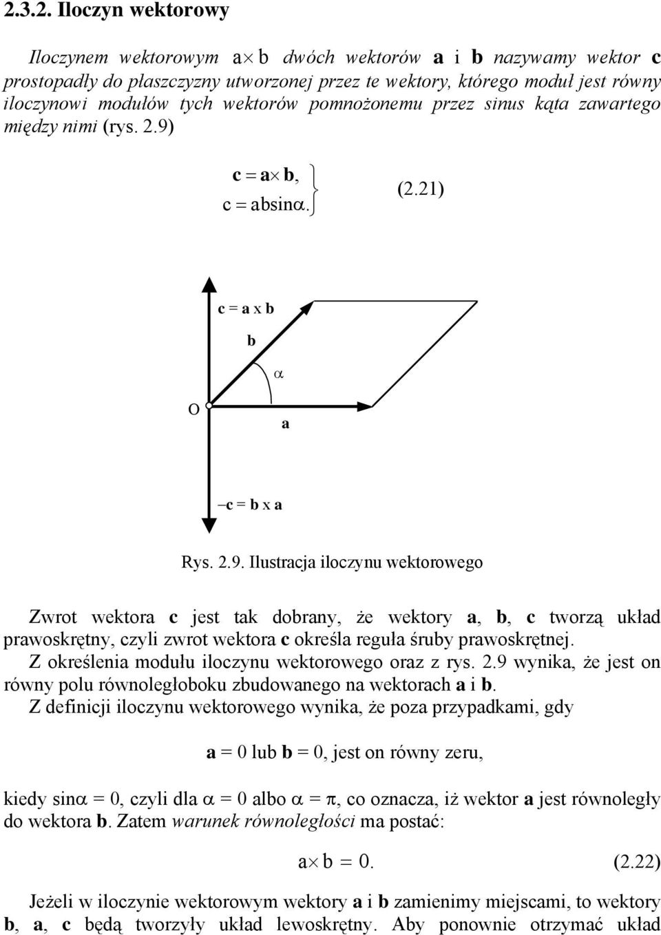 Z określeni modułu ilocnu wektorowego or rs. 2.9 wnik, że jest on równ polu równoległooku udownego n wektorch i.