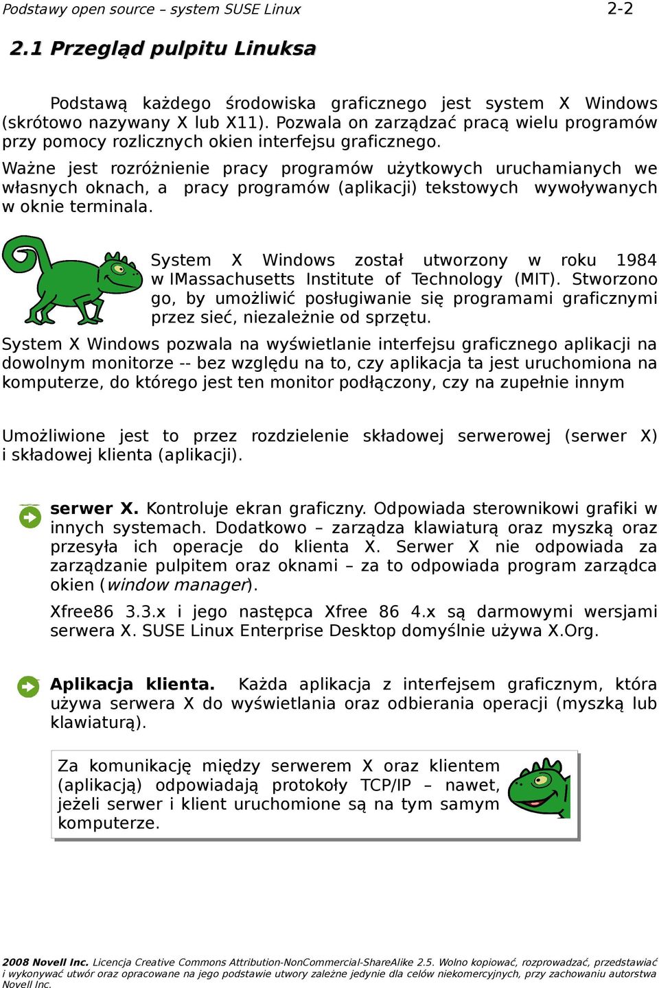 Ważne jest rozróżnienie pracy programów użytkowych uruchamianych we własnych oknach, a pracy programów (aplikacji) tekstowych wywoływanych w oknie terminala.