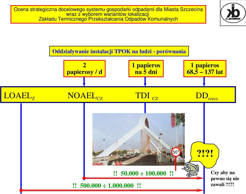 LOAEL Z NOAEL CZ TDI CZ DD rzecz 50 T?!?!!! 500.000 1.000.000!!!! 50.000 100.