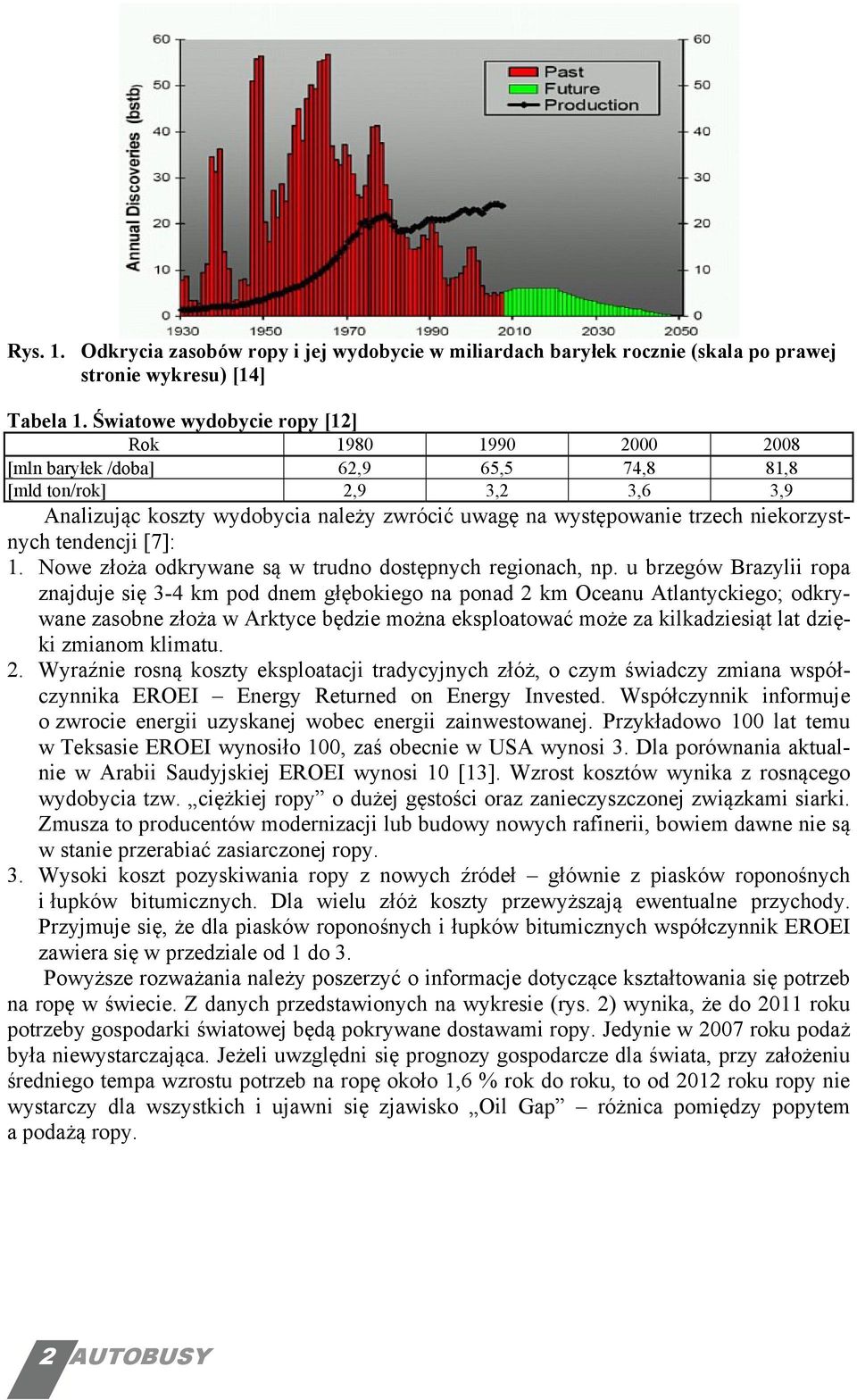 niekorzystnych tendencji [7]: 1. Nowe złoża odkrywane są w trudno dostępnych regionach, np.