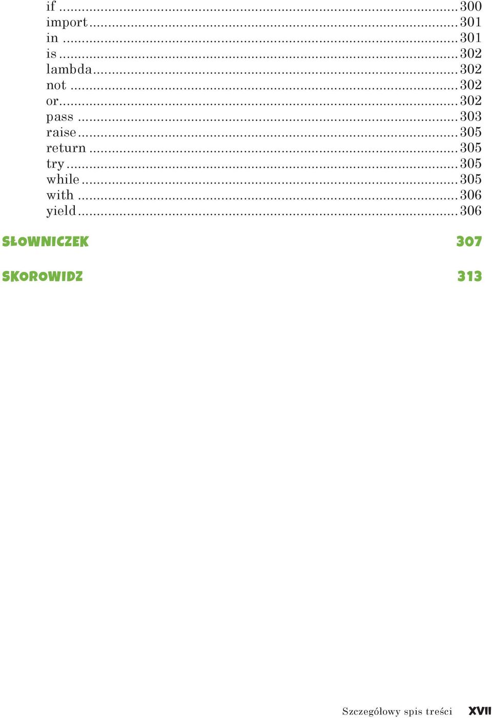 ..305 return...305 try...305 while...305 with.