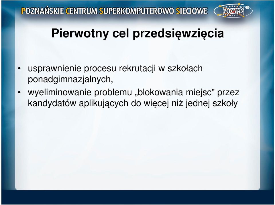 ponadgimnazjalnych, wyeliminowanie problemu