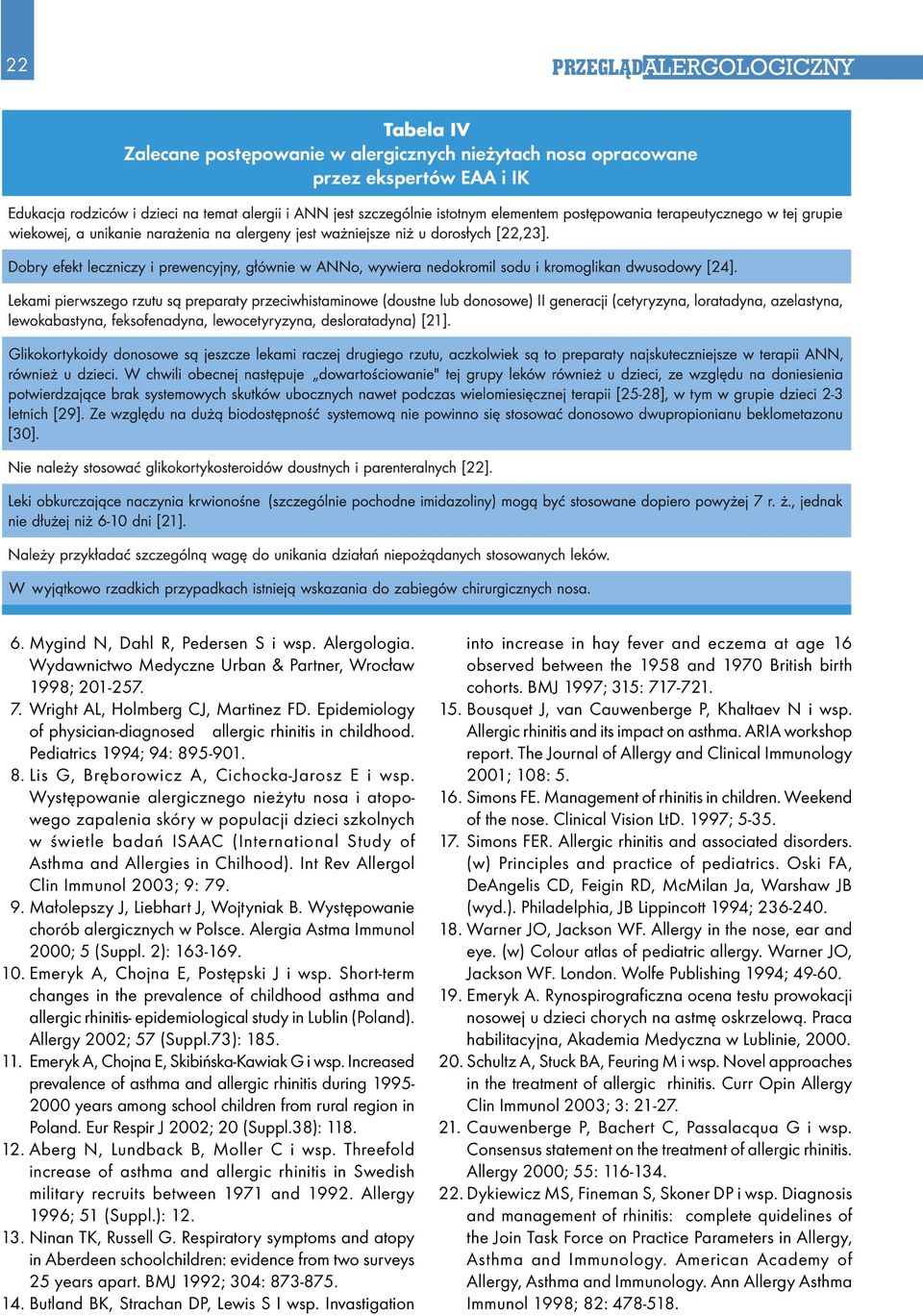 Występowanie alergicznego nieżytu nosa i atopowego zapalenia skóry w populacji dzieci szkolnych w świetle badań ISAAC (International Study of Asthma and Allergies in Chilhood).