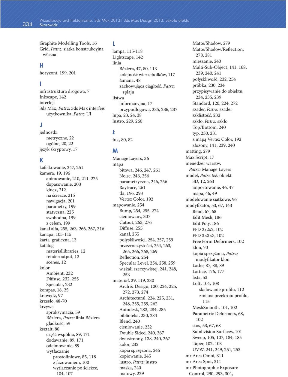 interfejs użytkownika, Patrz: UI J jednostki metryczne, 22 ogólne, 20, 22 język skryptowy, 17 K kafelkowanie, 247, 251 kamera, 19, 196 animowanie, 210, 211.