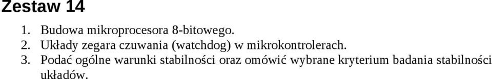 mikrokontrolerach. 3.