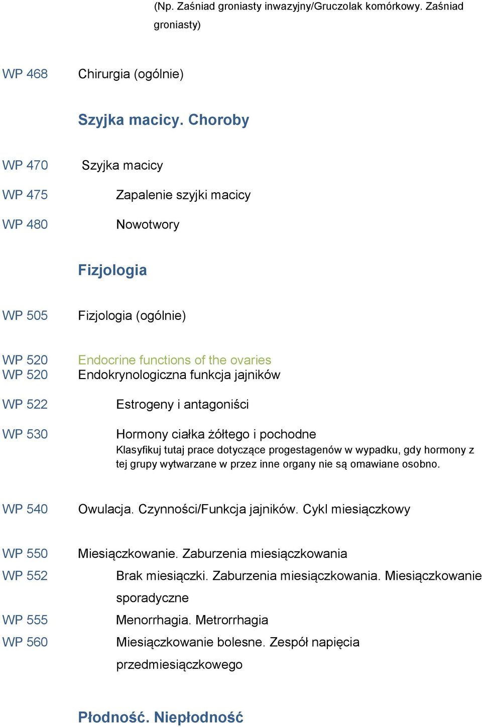 funkcja jajników Estrogeny i antagoniści Hormony ciałka żółtego i pochodne Klasyfikuj tutaj prace dotyczące progestagenów w wypadku, gdy hormony z tej grupy wytwarzane w przez inne organy nie są