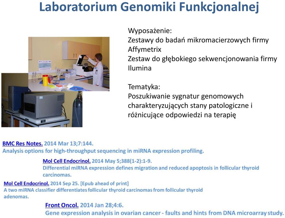 sekwencjonowania firmy Ilumina Tematyka: Poszukiwanie sygnatur