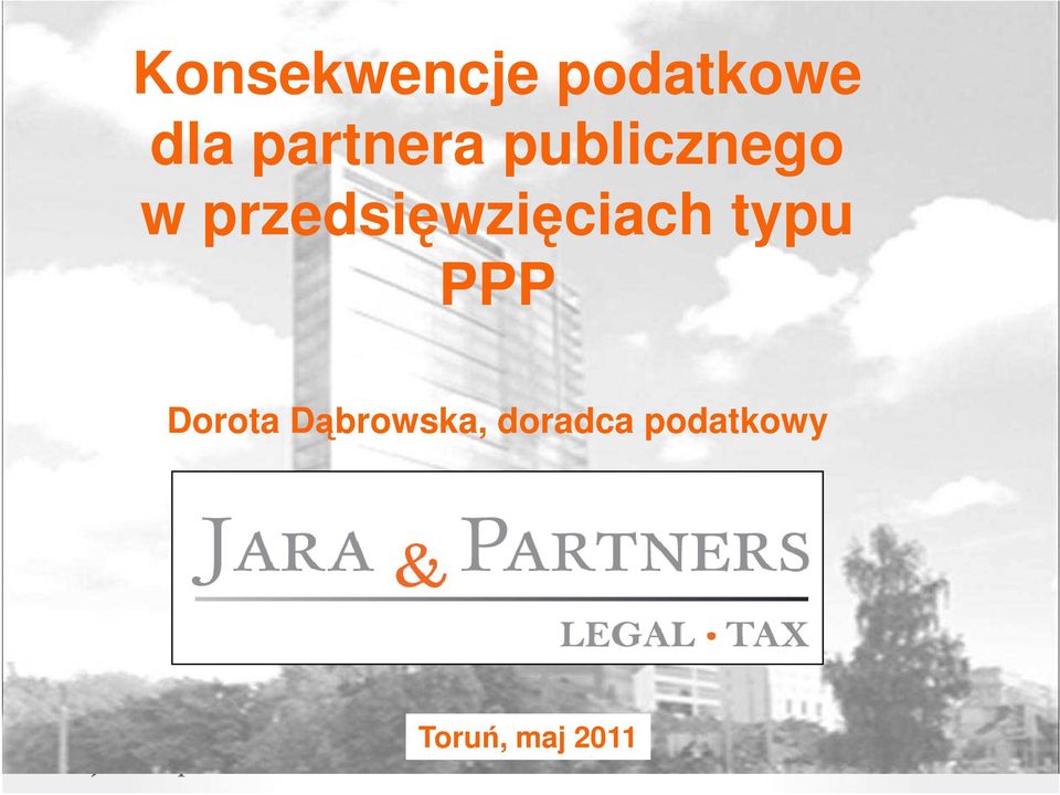 przedsięwzięciach typu PPP