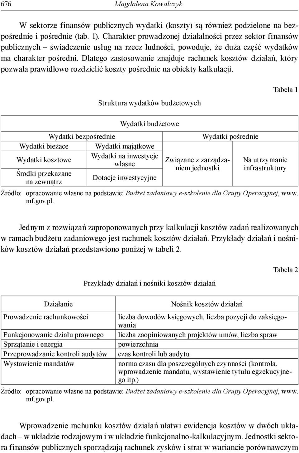 Dlatego zastosowanie znajduje rachunek kosztów działań, który pozwala prawidłowo rozdzielić koszty pośrednie na obiekty kalkulacji.