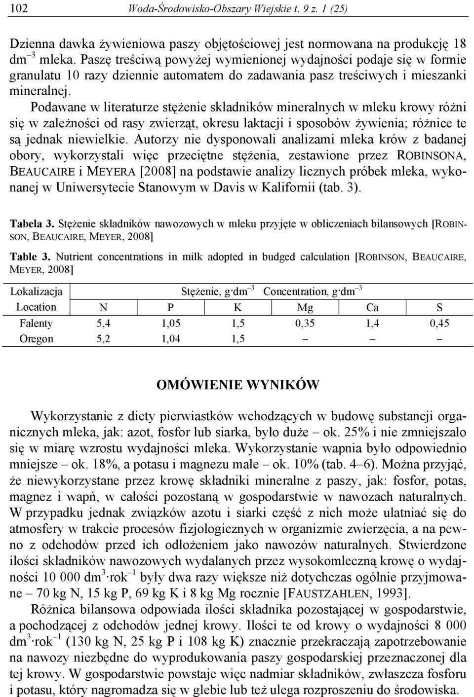 Podawane w literaturze stężenie składników mineralnych w mleku krowy różni się w zależności od rasy zwierząt, okresu laktacji i sposobów żywienia; różnice te są jednak niewielkie.