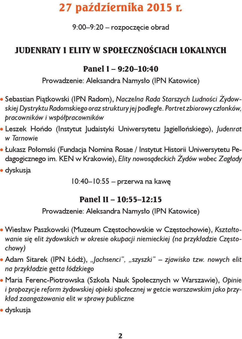 Ludności Żydowskiej Dystryktu Radomskiego oraz struktury jej podległe.