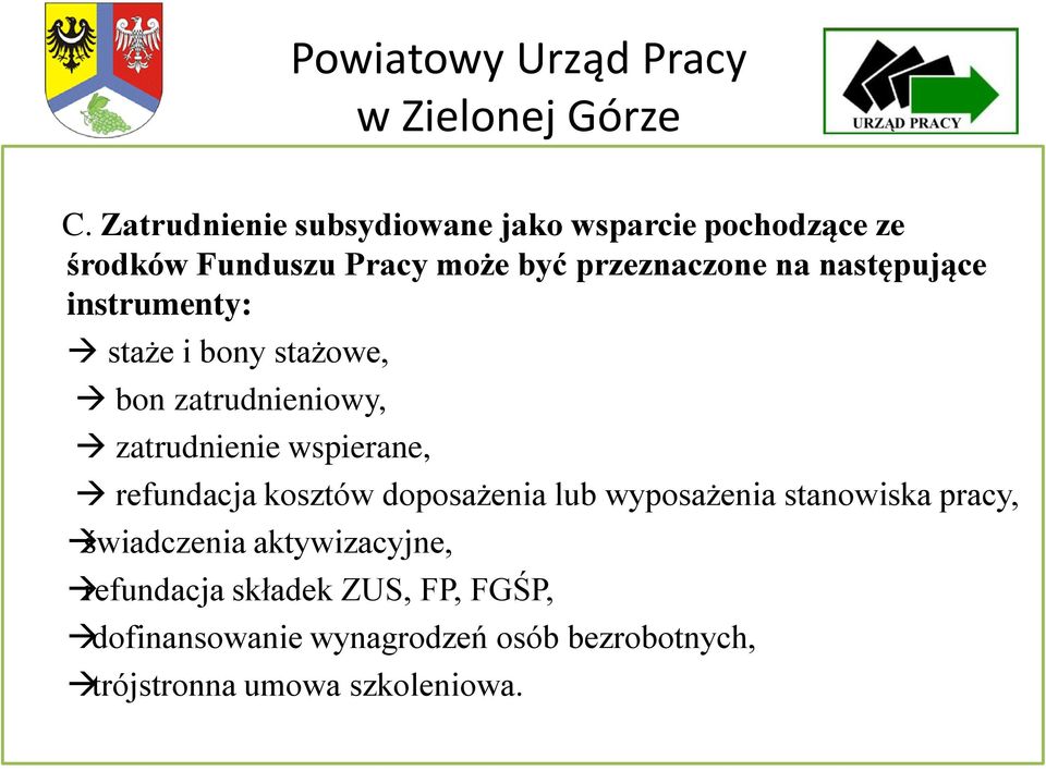 wspierane, refundacja kosztów doposażenia lub wyposażenia stanowiska pracy, świadczenia