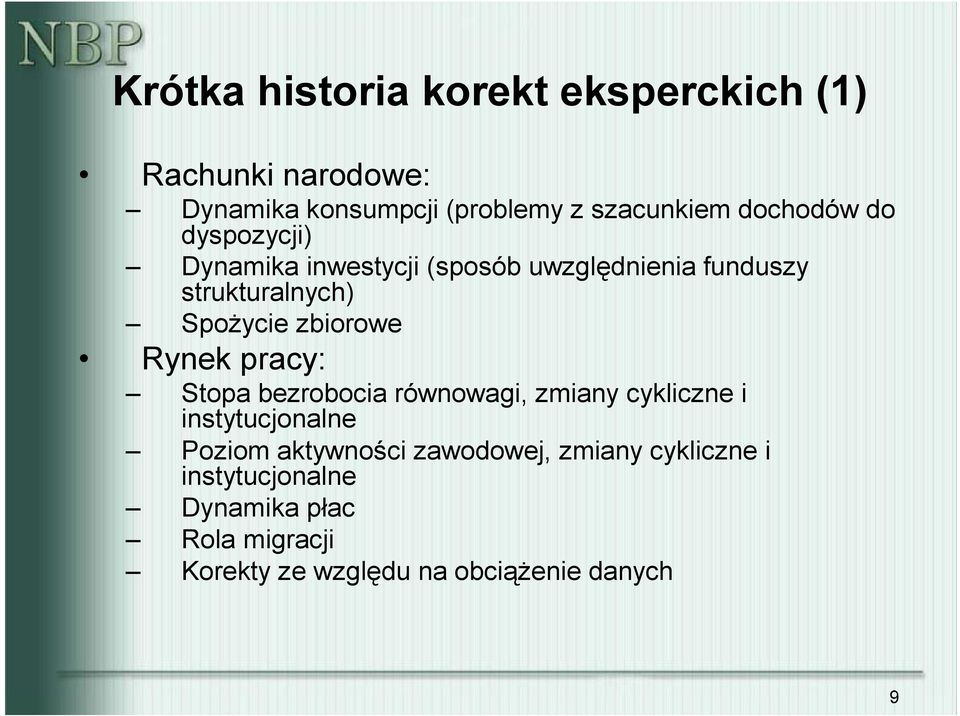 zbiorowe Rynek pracy: Sopa bezrobocia równowagi, zmiany cykliczne i insyucjonalne Poziom akywności