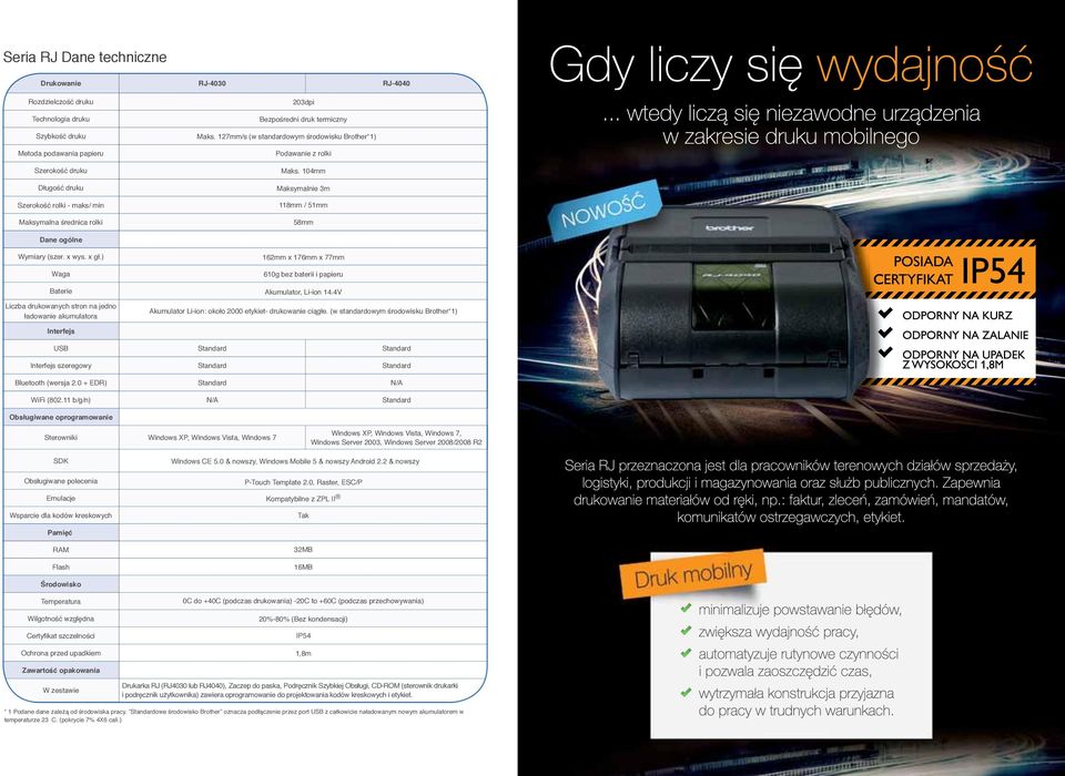 ) Waga Baterie Licba drukanych jedn łaanie akumulatra 162mm x 176mm x 77mm 610g be baterii i papieru Akumulatr, Li-in 14.4V Akumulatr Li-in: kł 2000 etykiet- drukanie ciągłe.