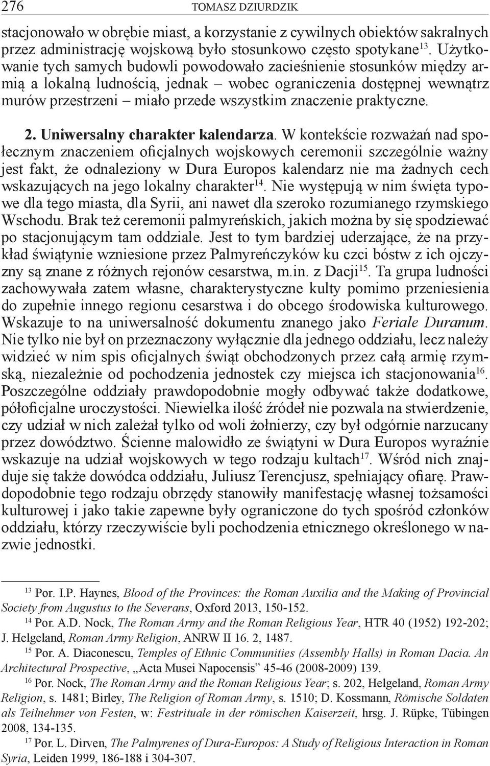praktyczne. 2. Uniwersalny charakter kalendarza.