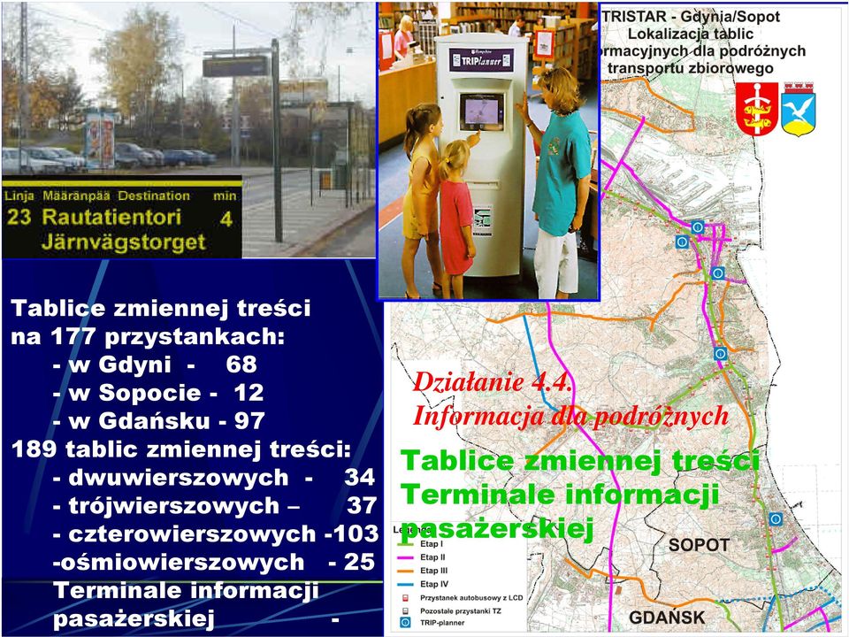 czterowierszowych -103 -ośmiowierszowych - 25 Terminale informacji pasażerskiej -