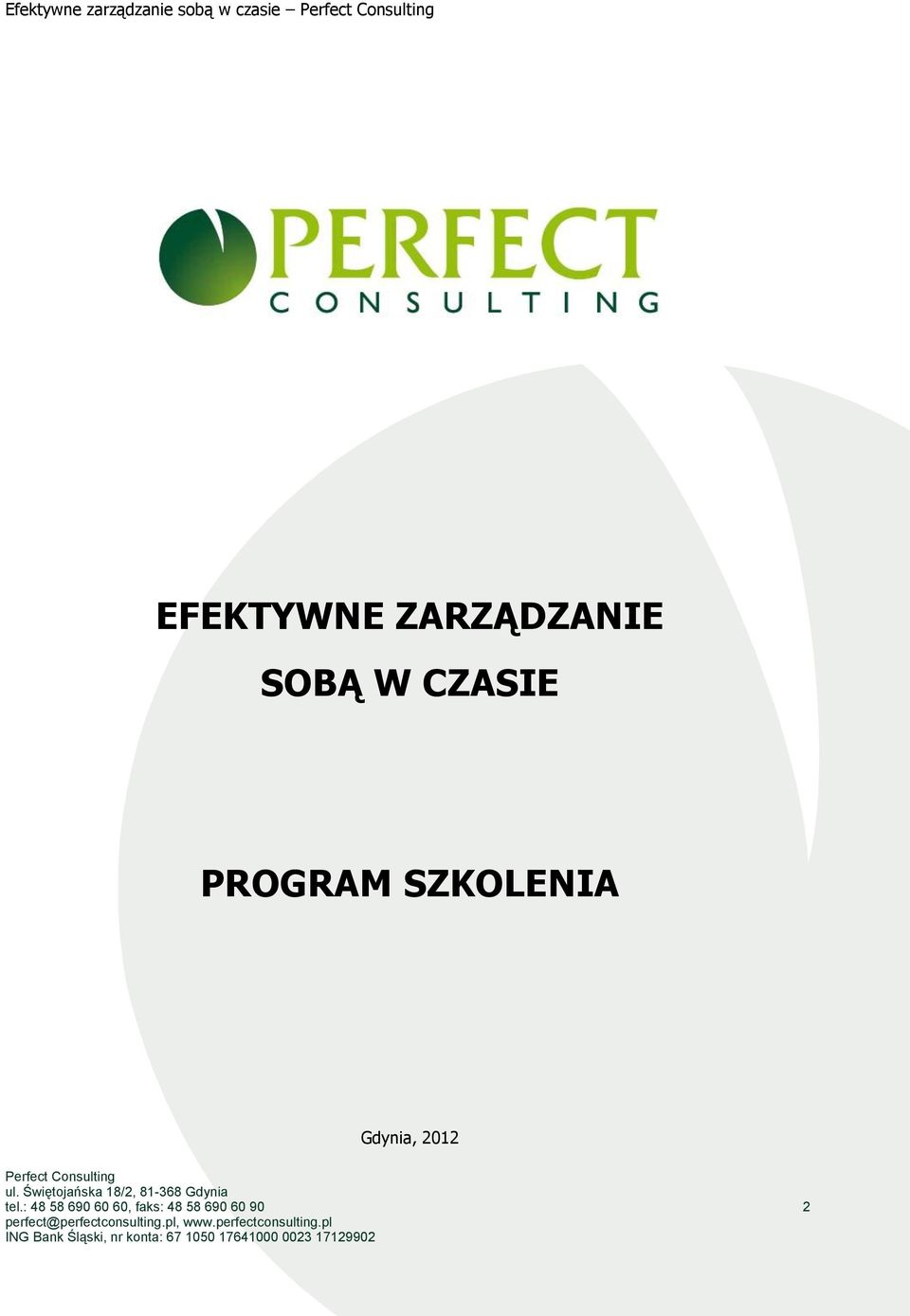 ZARZĄDZANIE SOBĄ W CZASIE