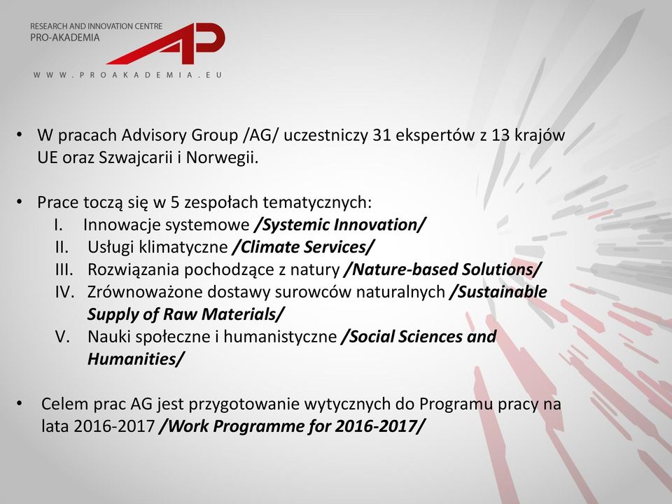 Rozwiązania pochodzące z natury /Nature-based Solutions/ IV.