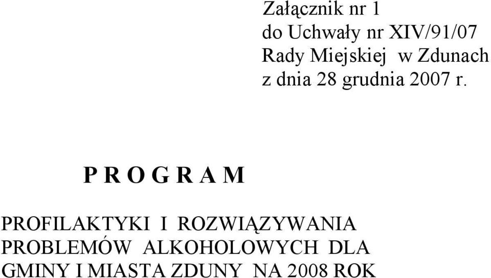 P R O G R A M PROFILAKTYKI I ROZWIĄZYWANIA