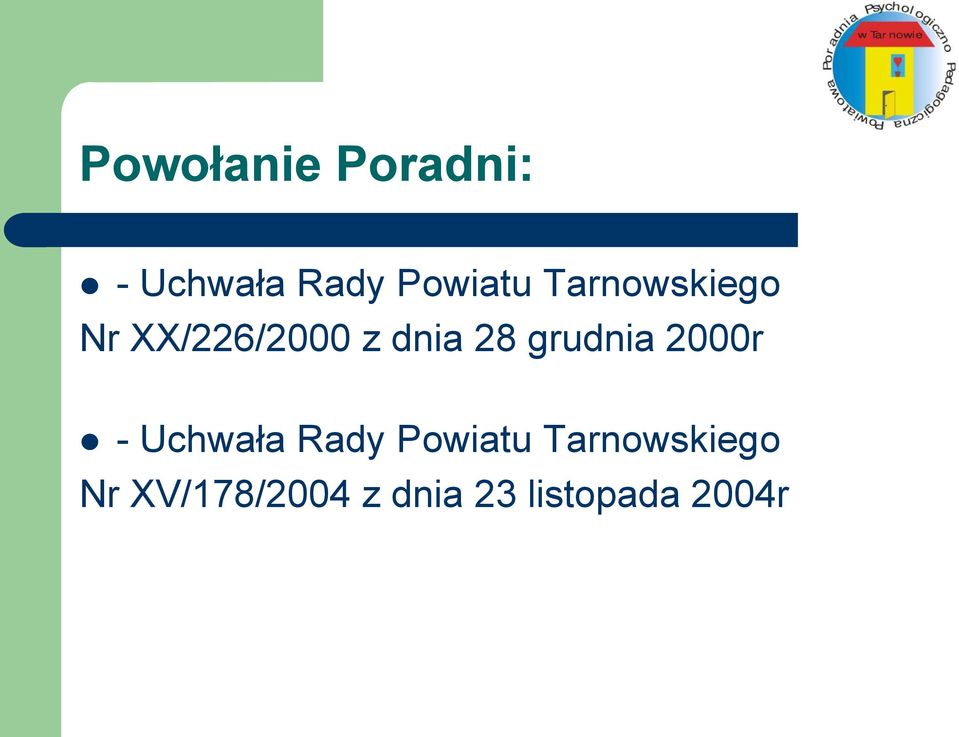 grudnia 2000r - Uchwała Rady Powiatu